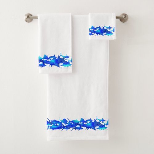 Billfish Band Bath Towel Set