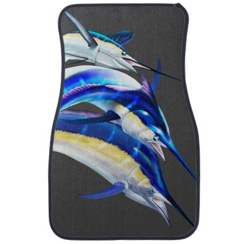 Billfish wave car floor mat