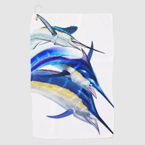 Billfish wave golf towel