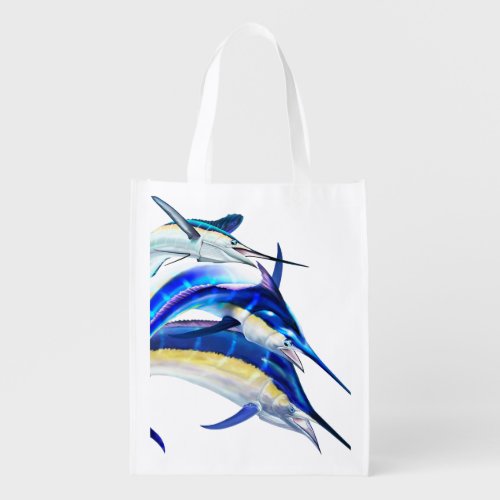 Billfish wave grocery bag
