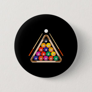 Billiard And Stick Billiards Pool Player Button