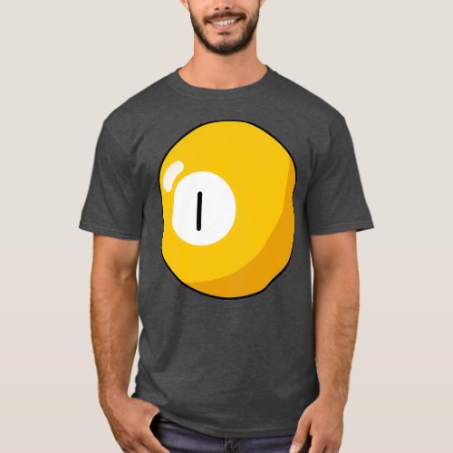 Billiard ball 1 yellow T_Shirt