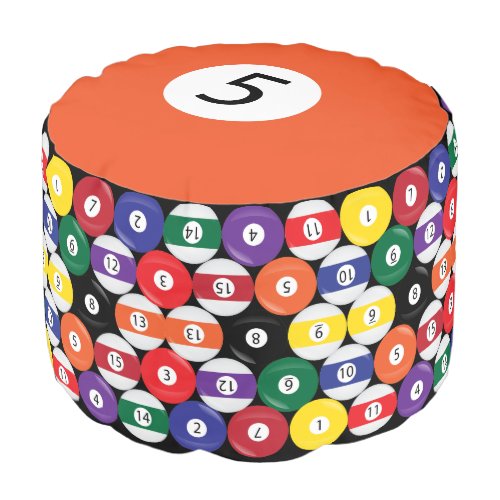 Billiard Ball 5 Collect all 15 Pouf