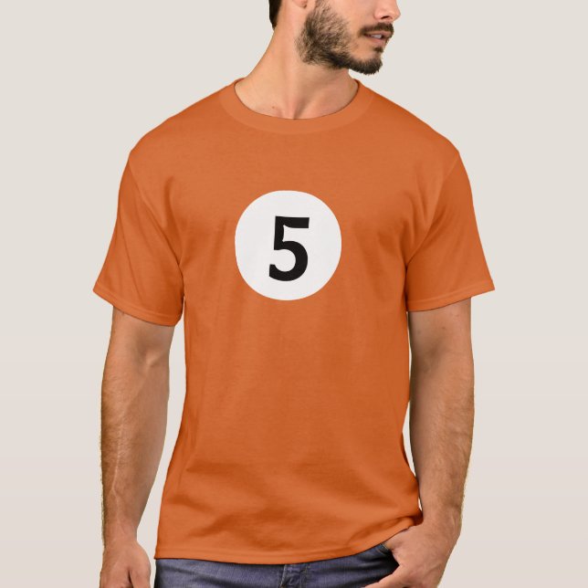 Billiard Ball 5 T-Shirt (Front)
