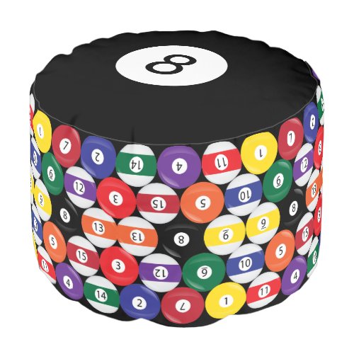 Billiard Ball 8 Collect all 15 Pouf