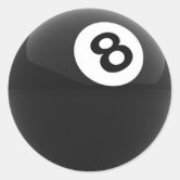 BILLIARDS BALLS CLASSIC ROUND STICKER