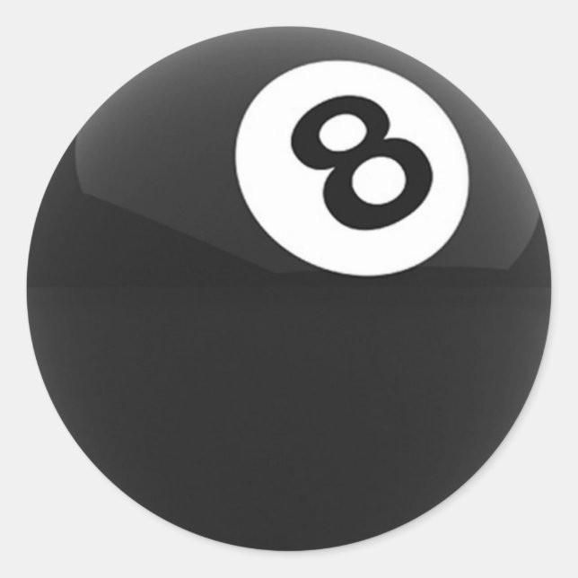 Billiard Ball Classic Round Sticker (Front)