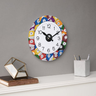 Billiard Ball Collection Large Clock