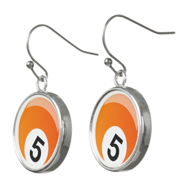 Billiard ball earrings (Angled)