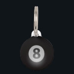 Billiard Ball Eight Ball Pet ID Tag<br><div class="desc">Black Eight Ball from a billiards set. Great for budding pool players and sharks alike! What is your favorite ball?  League players,  APA,  UPA,  BCA,  or casual shooters will enjoy these!</div>