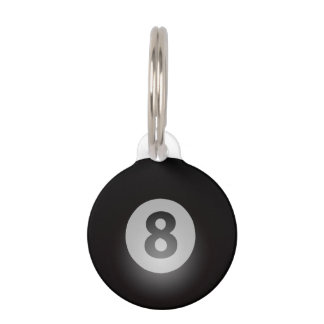 Billiard Ball Eight Ball Pet ID Tag