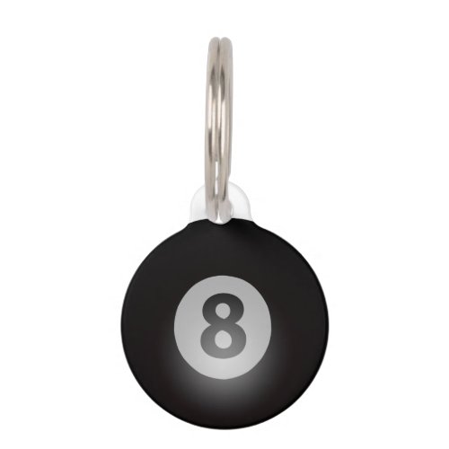 Billiard Ball Eight Ball Pet ID Tag