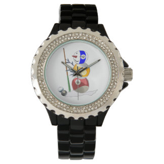 Billiard Ball Snowman Watch
