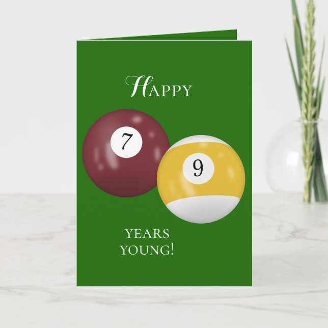 Billiard Balls 79th birthday Card (Front)