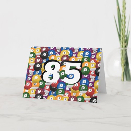 Billiard Balls 85th birthday Card