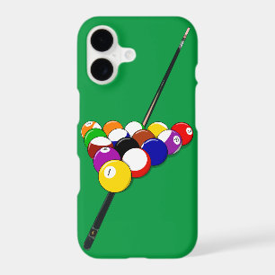 Billiard Balls and Pool Cue iPhone 17 Case