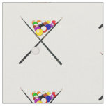 Billiard Balls and Pool Cues Fabric