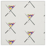 Billiard Balls and Pool Cues Fabric