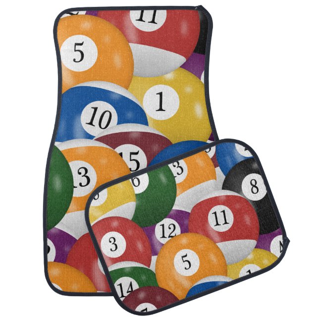 Billiard Balls Background  Car Floor Mat (Set)
