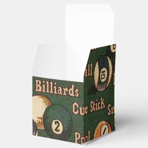 Billiard Balls Background Cube Favor Box