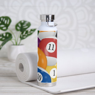 Billiard Balls Background Water Bottle