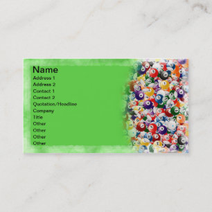 Billiard Balls Business Card