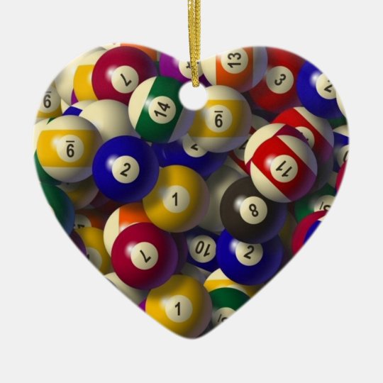 BILLIARD BALLS CHRISTMAS ORNAMENT