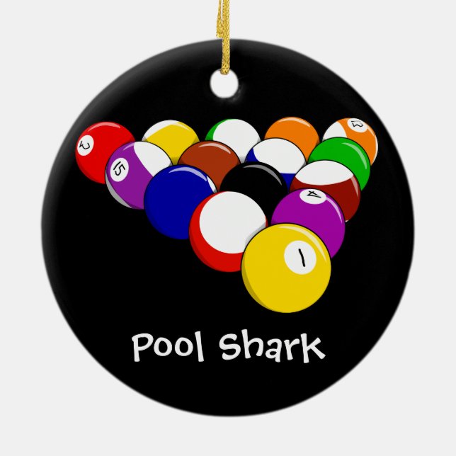 Billiard Balls Design Ornament (Back)