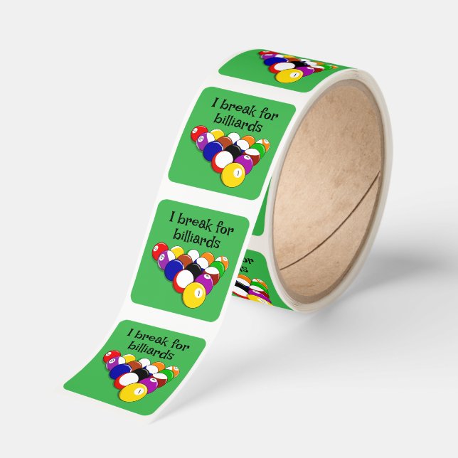 Billiard Balls Design Sticker (Roll)