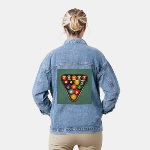 Billiard Balls in the Rack Denim Jacket