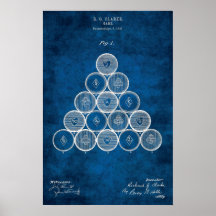 Billiard Balls Patent Art #1 Pool Room Decor