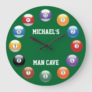 Billiard Balls Personalized Wall Clock
