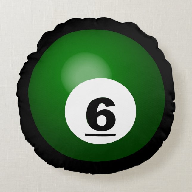 Billiard Balls Throw Pillow (Front)