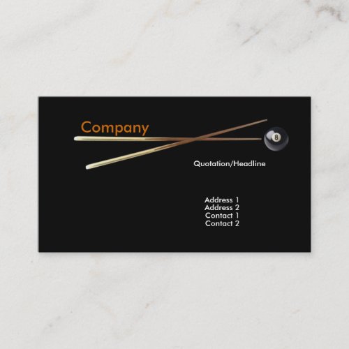 Billiard Business Card