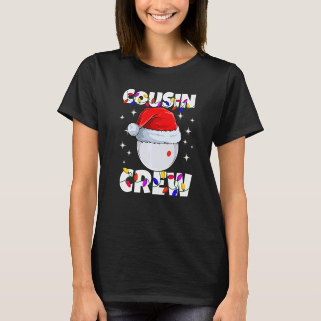 Billiard Cue Ball Play Pool Cousin Crew Christmas  T-Shirt (Front)
