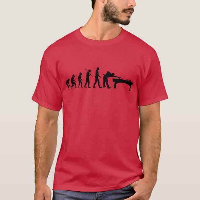 Billiard Evolution Pool Table Eight Ball T-Shirt (Front)