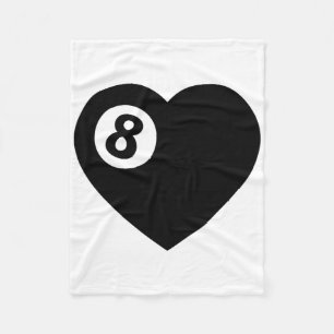 Billiard Heart Love Pool Player Valentine Poll Bal Fleece Blanket