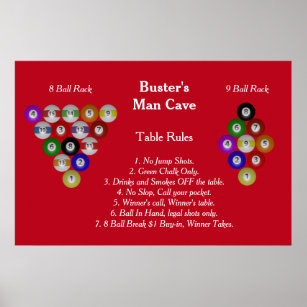 Pool Table Posters Prints Zazzle