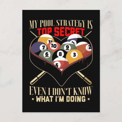 Billiard Joke 8 Ball Funny Pool Player Postcard