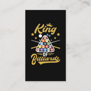 Billiard King Snooker Cue Sports Pool Player Business Card