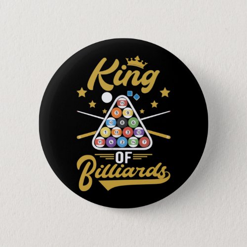 Billiard King Snooker Cue Sports Pool Player Button