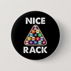 Billiard Nice Rack Billiard Player Gift Button