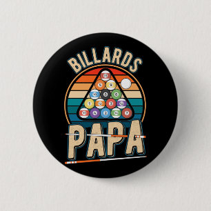 Billiard Papa Cue Sports Dad Snooker Pool Button