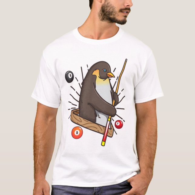 Billiard Penguin Hustler Pool Shirts Girls' Snooke (Front)