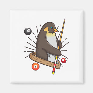Billiard Penguin Hustler Pool Shirts Girls' Snooke Magnet