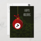 billiard player Christmas Cards (Front/Back)