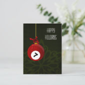 billiard player Christmas Cards (Standing Front)