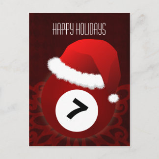 billiard player Holiday greeting