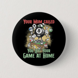 Billiard Player Quote Billard 8-Ball Pool Button