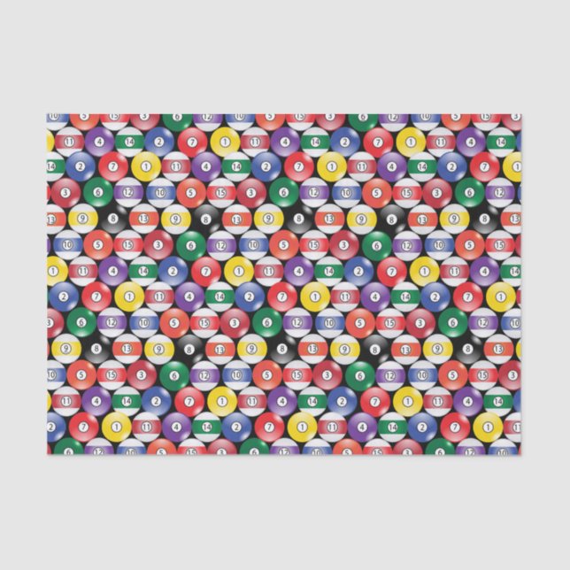 Billiard Pool Ball Pattern Tissue Paper (Front)